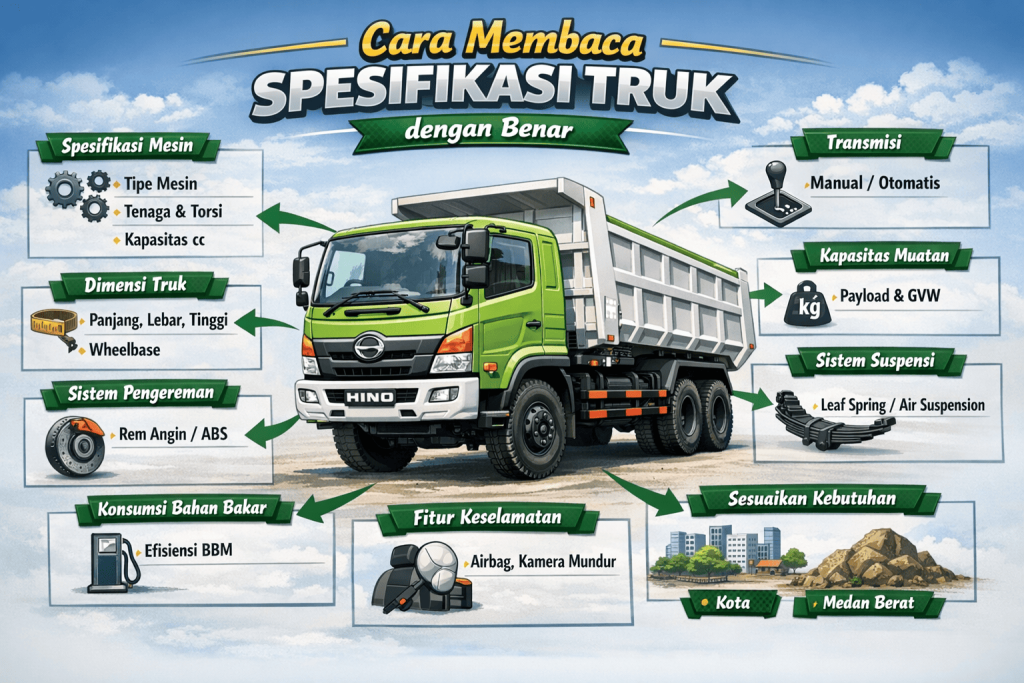 cara membaca spesifikasi truk