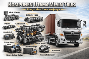 komponen utama mesin truk