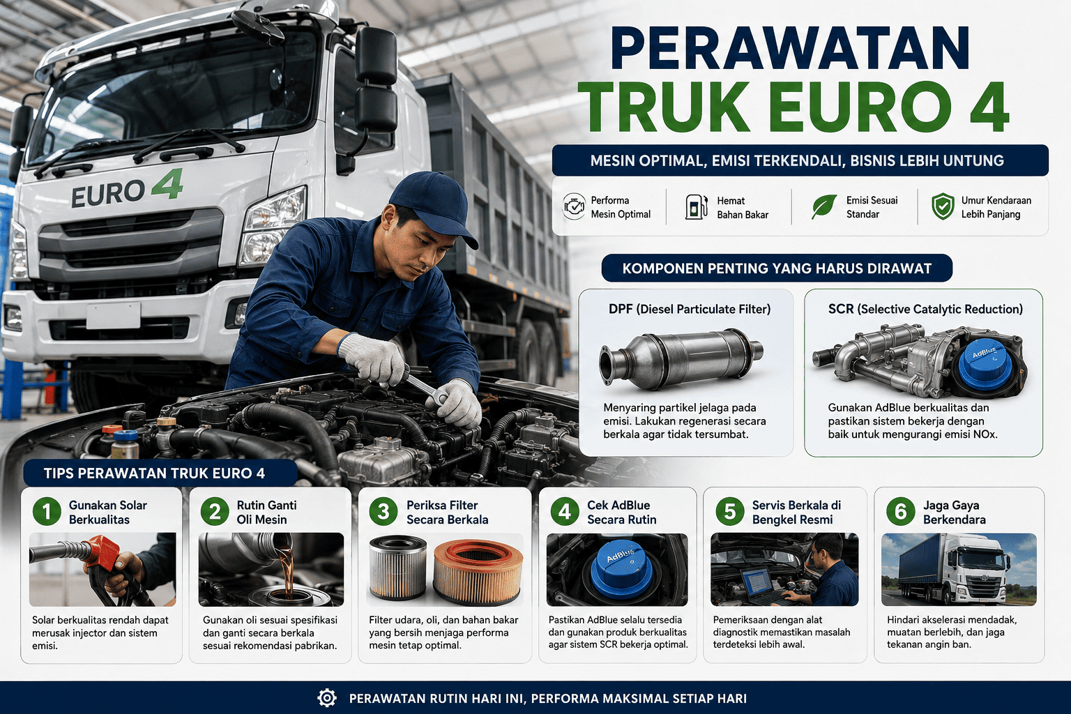 perawatan truk euro 4